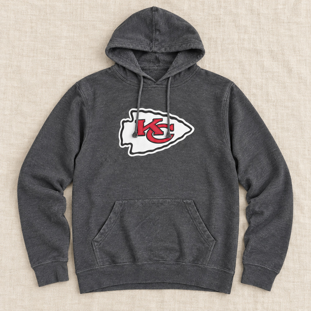 Majestic Kansas City Chiefs Hoodie XL Gray KC Arrowhead Pullover